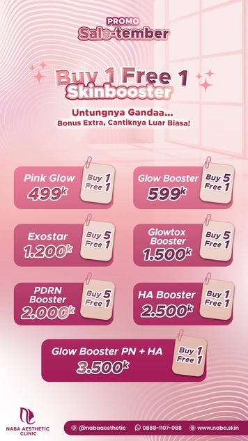 Promo September Naba Aesthetic Clinic – Buy 1 Free 1 Skinbooster Harga Spesial