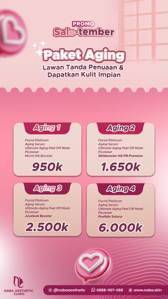 Promo Sale-tember Naba Aesthetic Clinic – Paket Aging Lawan Tanda Penuaan Mulai 950K